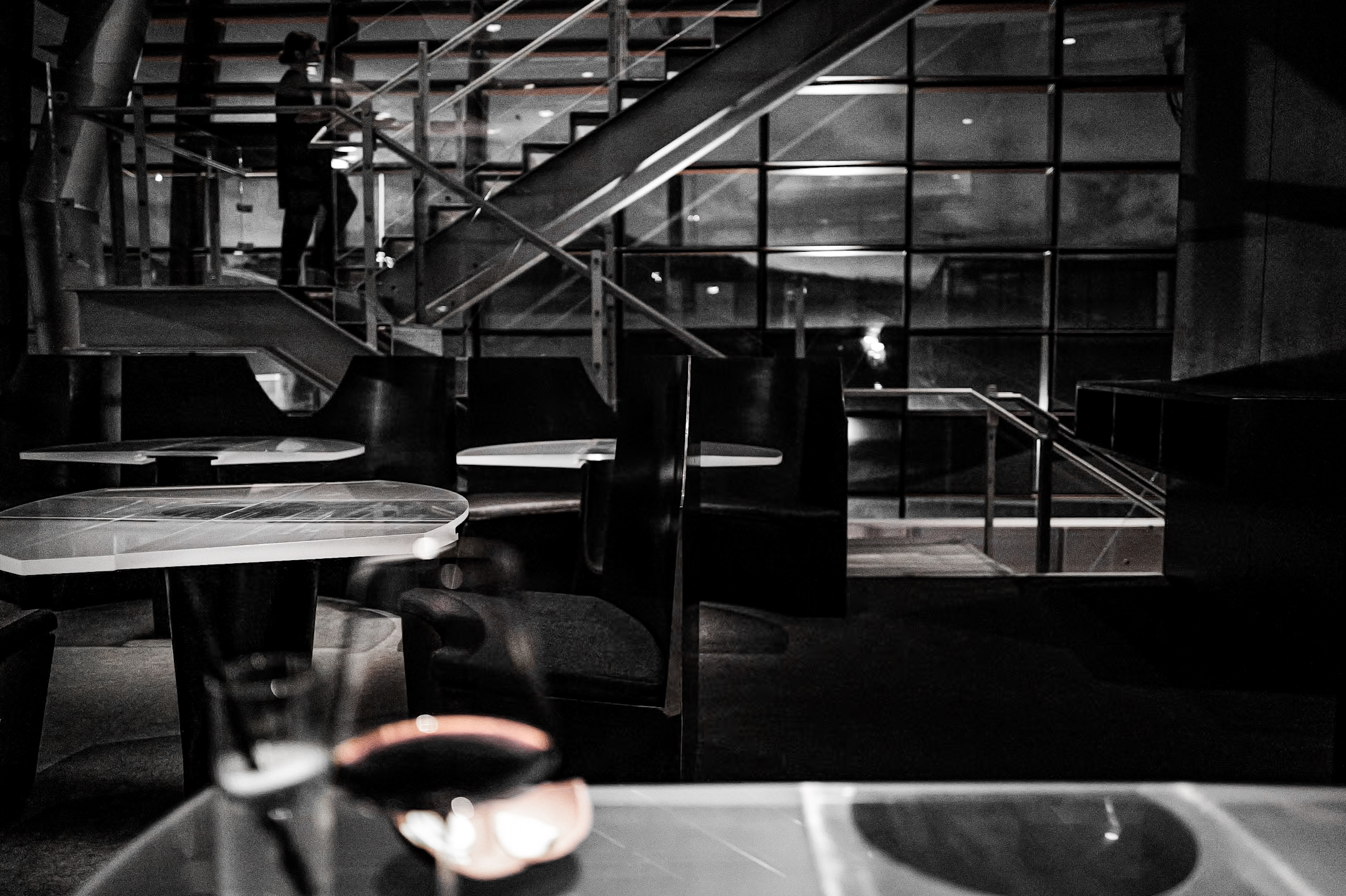 Vespertine black and white interior